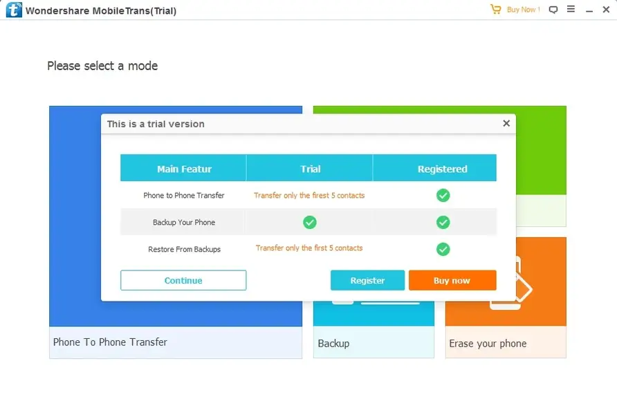 Wondershare MobileTrans For Windows Latest 2025